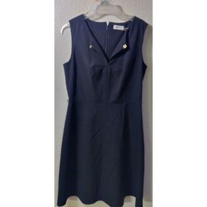 Keyhole Calvin Klein belted dress 10 A line